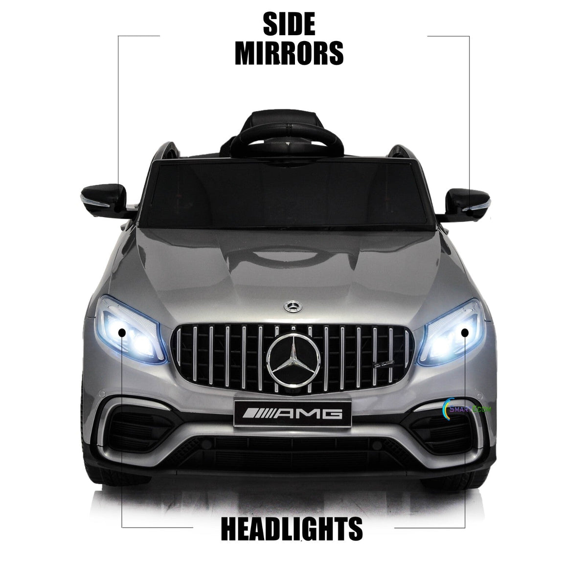 12V One-Seater Ride-On Car with Remote Control and MP3 – Licensed Mercedes-Benz, Multiple Colors