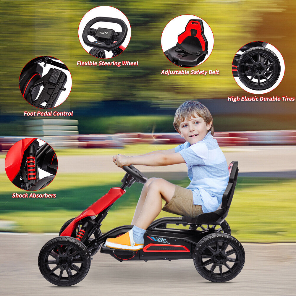 Electric 12V Drift Ride-On Kart with Adjustable Seat, 2 Speeds, and Shock Absorbers - BIG FRENCHIES