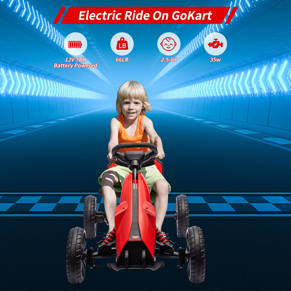 Electric 12V Drift Ride-On Kart with Adjustable Seat, 2 Speeds, and Shock Absorbers - BIG FRENCHIES