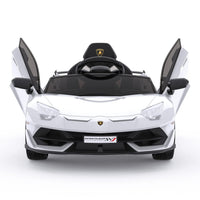 12V Battery-Powered Ride-On Toy for Kids with LED Headlights and Hydraulic Doors