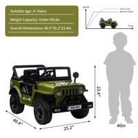12V Electric Ride-On Truck with Remote Control, LED Lights, and Music