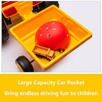 Electric Battery-Powered Ride-On Tractor and Excavator with Trailer for Kids Age 5 and Up