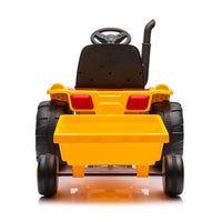 Electric Battery-Powered Ride-On Tractor and Excavator with Trailer for Kids Age 5 and Up