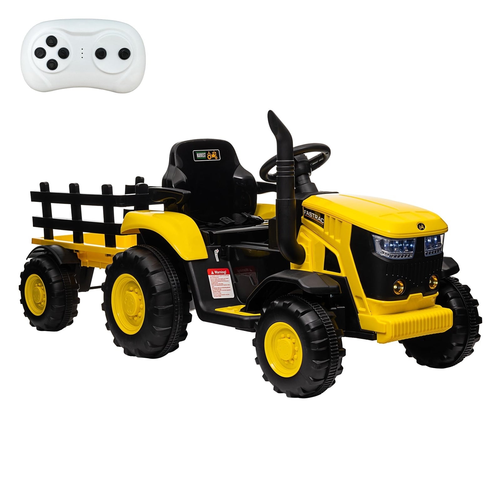 12V Electric Ride-On Tractor with Trailer for Kids, Battery Powered Vehicle - BIG FRENCHIES