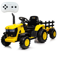 12V Electric Ride-On Tractor with Trailer for Kids, Battery Powered Vehicle - BIG FRENCHIES