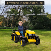 12V Electric Ride-On Tractor with Trailer for Kids, Battery Powered Vehicle - BIG FRENCHIES