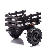 24V Battery-Powered Electric Ride-On Tractor with Trailer and Dual 200W Motors