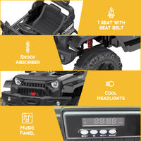 12V Battery-Powered Electric Ride-On Truck with Remote Control and LED Lights