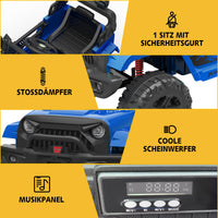 12V Battery-Powered Electric Ride-On Truck with Remote Control and LED Lights