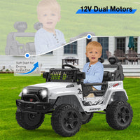 12V Kids Ride-On Truck with Parent Remote Control, LED Lights, AUX Port, and Dual Speakers