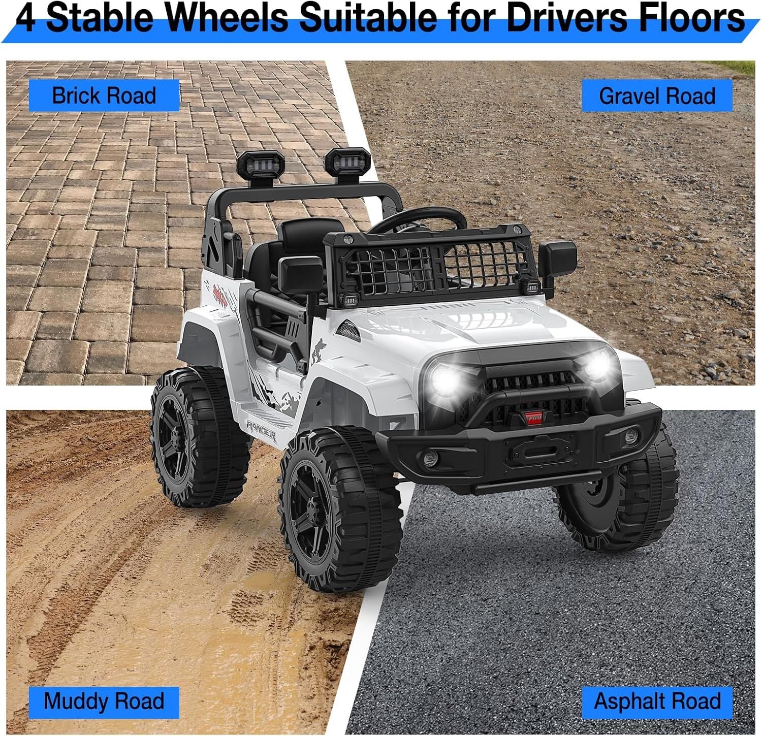12V Electric Ride-On Truck Car for Kids with Remote Control and Music - BIG FRENCHIES