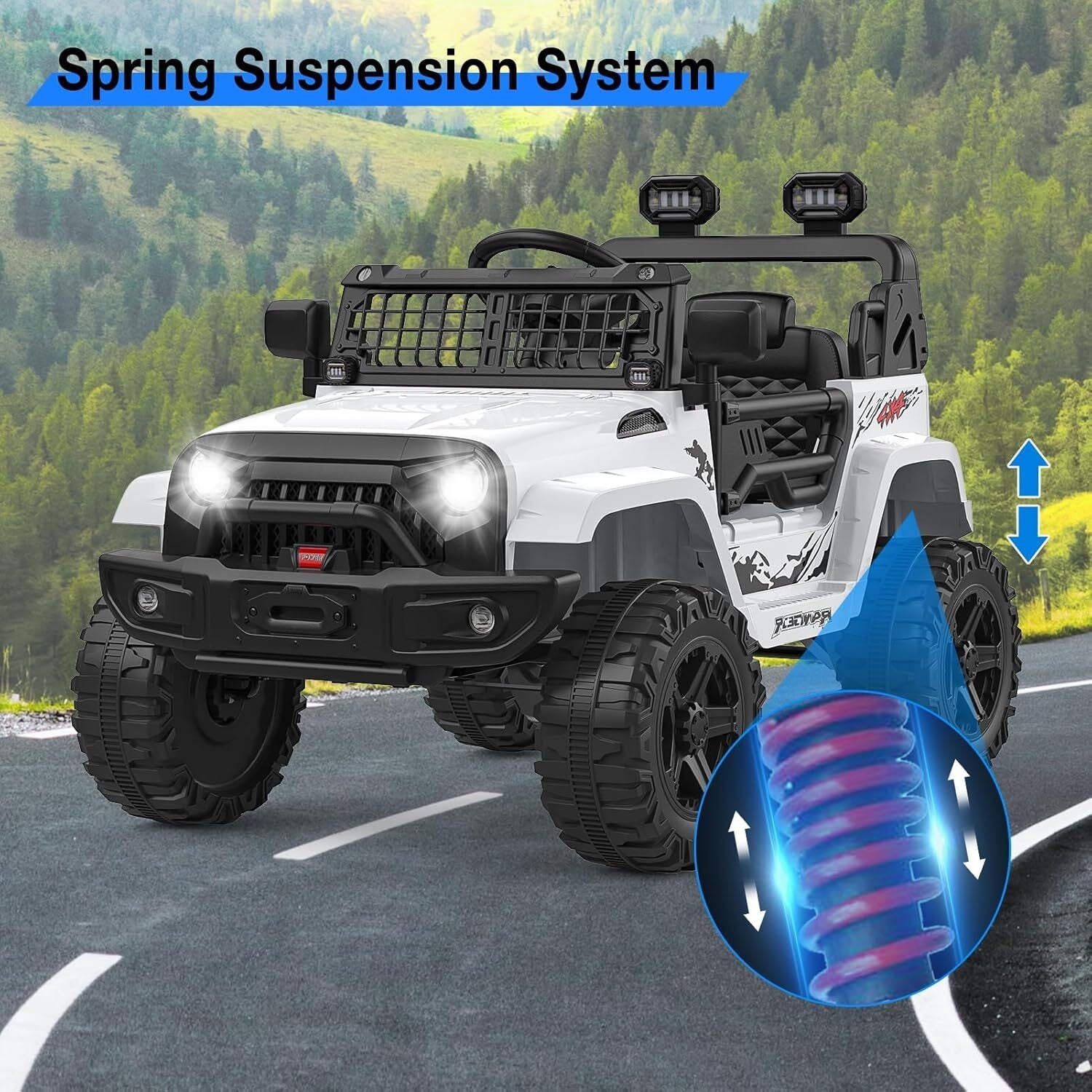 12V Electric Ride-On Truck Car for Kids with Remote Control and Music - BIG FRENCHIES
