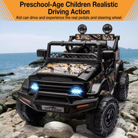 12V Battery-Powered Electric Ride-On Truck Car for Kids with Music and Remote Control - BIG FRENCHIES