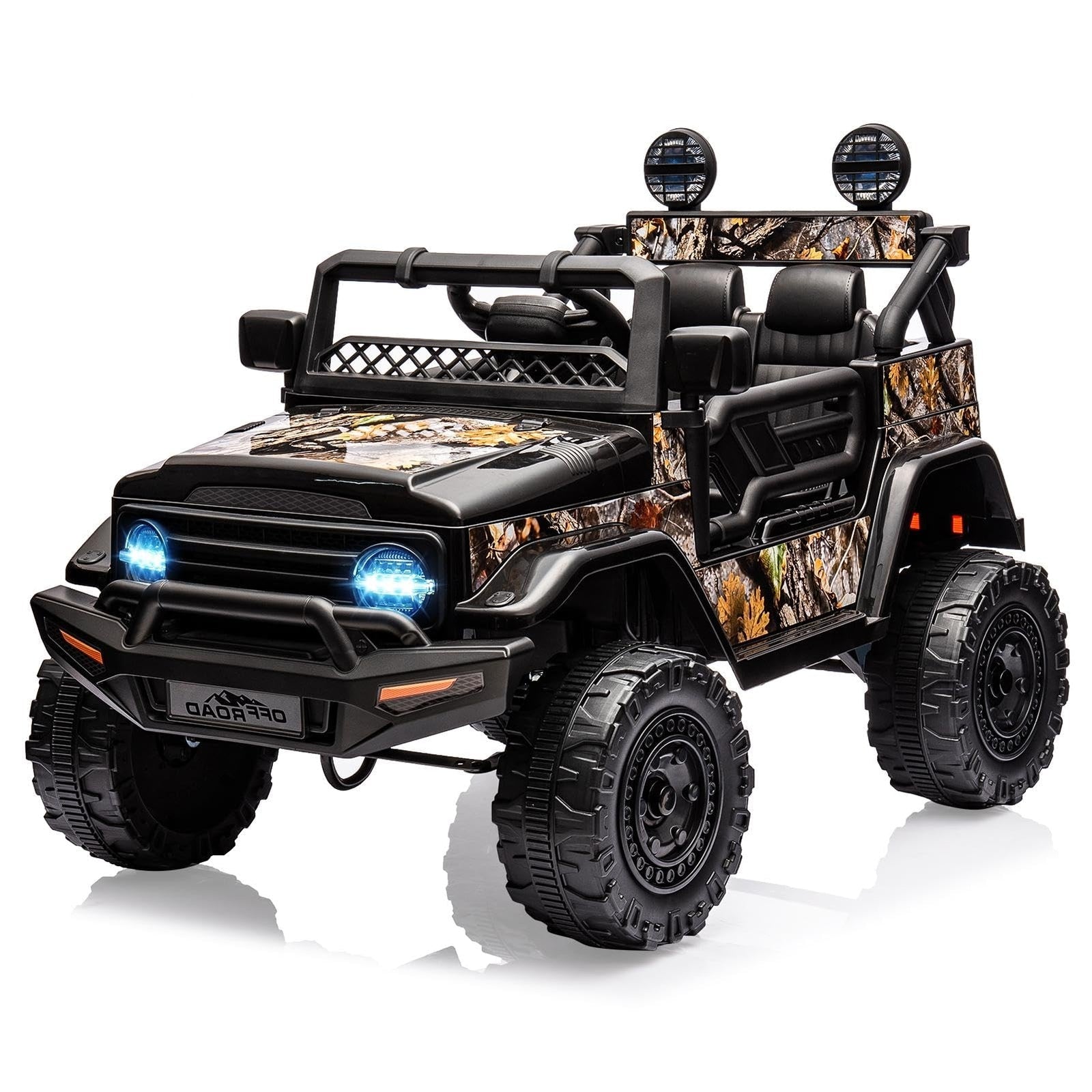 12V Battery-Powered Electric Ride-On Truck Car for Kids with Music and Remote Control - BIG FRENCHIES