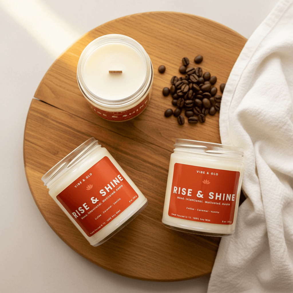 Rise & Shine – Coffee & Vanilla Soy Candle - BIG FRENCHIES