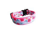 Bright Flowers Nylon Dog Collar