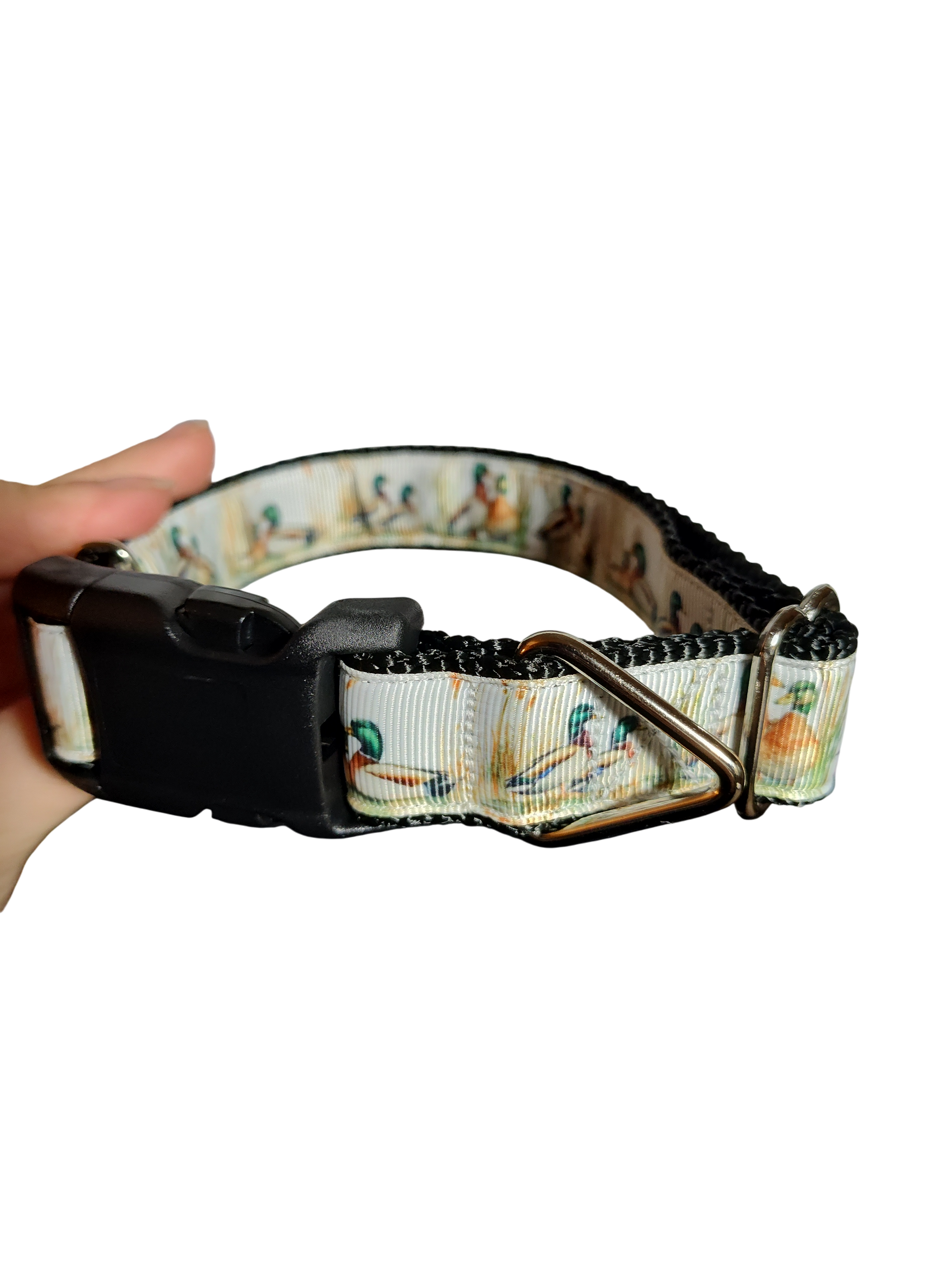 Mallard Duck Pair Nylon Dog Collar