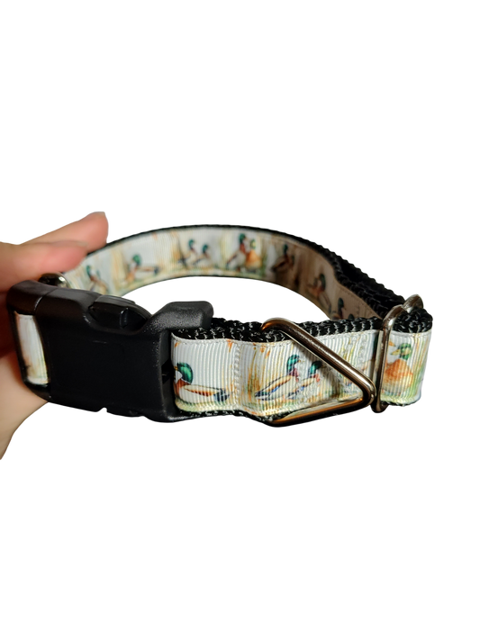 Mallard Duck Pair Nylon Dog Collar