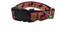 Pink Moose Nylon Dog Collar