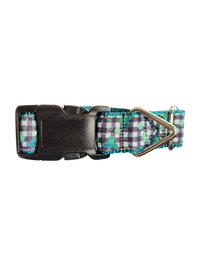 Gingham Clover Nylon Dog Collar