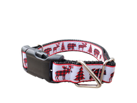 Buffalo Check Forest Nylon Dog Collar