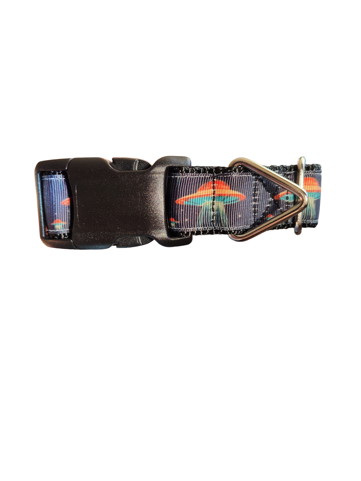 Orange UFO Nylon Dog Collar-Dog Collar / Leash-BIG FRENCHIES-Doot's Pet LLC Collars For A Cause