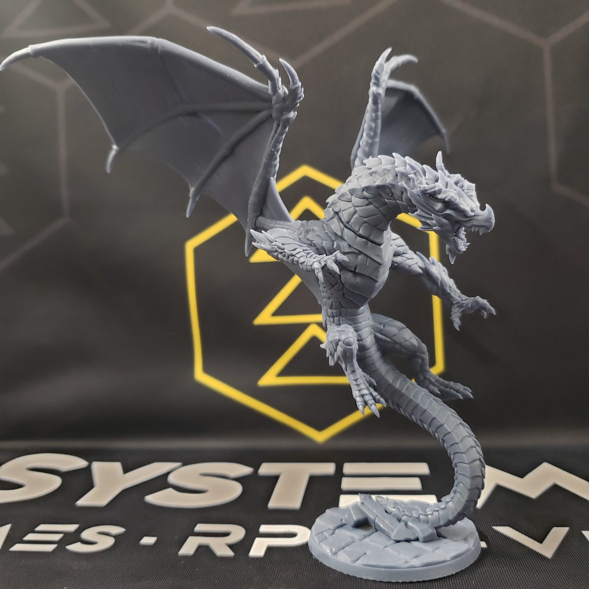 Assault Dragon: Sculpt A (Wild or Mounted Dragonrider Cavalry Unit)-3D Printed Miniatures-BIG FRENCHIES-All Systems Go Games