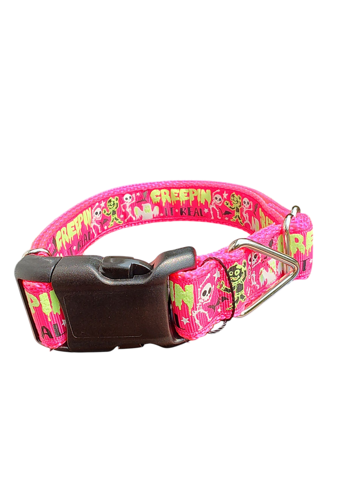 Creepin It Real Nylon Dog Collar-Dog Collar / Leash-BIG FRENCHIES-Doot's Pet LLC Collars For A Cause