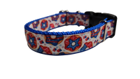 Patriotic Donuts Nylon Dog Collar
