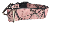 1.5" Wide Pink Camo Nylon Dog Collar