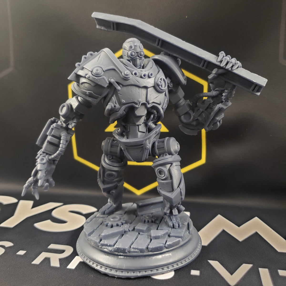 Venatoris, Clockwork Golem-3D Printed Miniatures-BIG FRENCHIES-All Systems Go Games