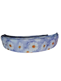 White Flowers Nylon Dog Collar