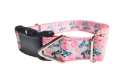 Butterflies and Roses Nylon Dog Collar