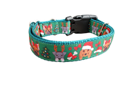Christmas Pups Nylon Dog Collar