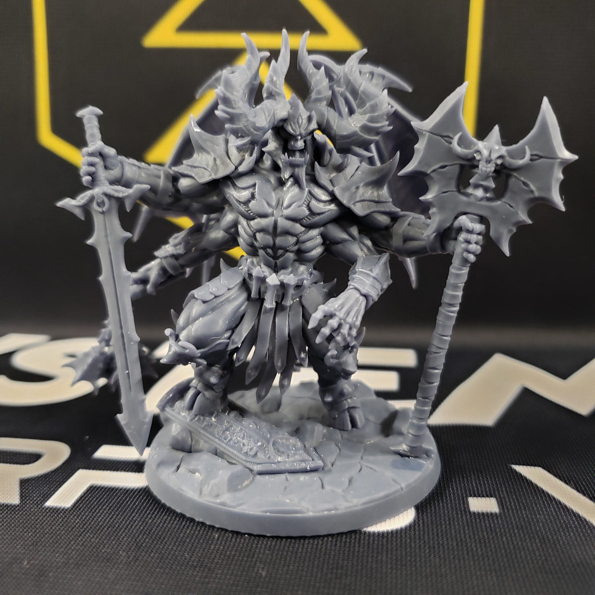 Moloch, Scourge of Inferno (Demon Warlord)-3D Printed Miniatures-BIG FRENCHIES-All Systems Go Games