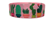 1.5" Wide Potted Cactus Nylon Dog Collar
