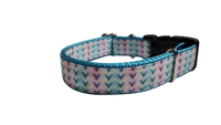 Pastel Tribal V Pattern Nylon Dog Collar