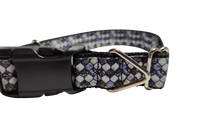 Grey Mosaic Nylon Dog Collar