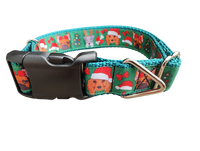 Christmas Pups Nylon Dog Collar