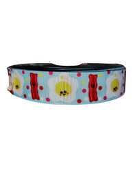Bacon & Eggs Nylon Dog Collar