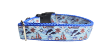 Dolphins at Sea Nylon Dog Collar