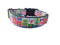 Christmas Cards Nylon Dog Collar