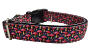 Little Mushrooms Nylon Dog Collar