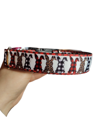 Patterned Bunnies Easter Nylon Dog Collar