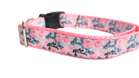 Butterflies and Roses Nylon Dog Collar