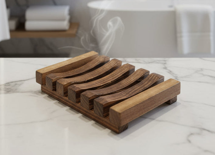 Curved Harmony Bamboo Soap Holder - BIG FRENCHIES