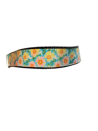Flower Rows Nylon Dog Collar