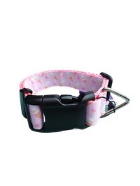 Ice Cream Pink Nylon Dog Collar MD, LG, XL, Leash