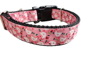 Christmas Chickens Nylon Dog Collar