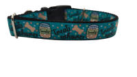 Treat Whore Blue Nylon Dog Collar
